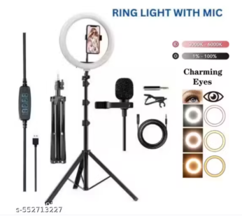 10-Inch Ring Light with 7-Foot Adjustable Tripod and Colo.r Microphone – Professional Lighting and Audio Kit for Video Recording, Streaming, Content Creation, Makeup, and Photography